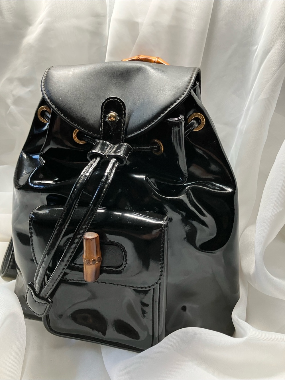 Patent Leather Backpack